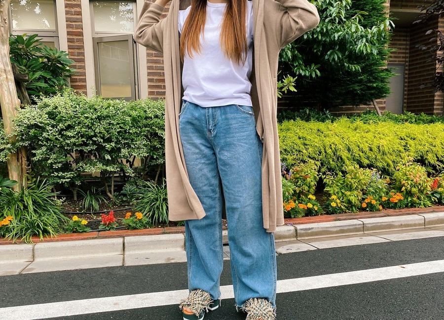 Deuxieme Classeリネンロングコートコーデ（sold out