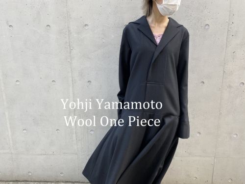 ヨウジヤマモト プリュス ノアール　ウール ロングワンピース 半袖　ブラック yohji yamamoto+noir】よりウールワンピースが買取入荷致しまし