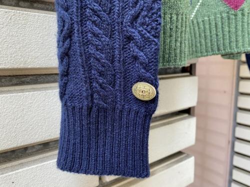 カシミアアーガイルニットのヴィンテージニット