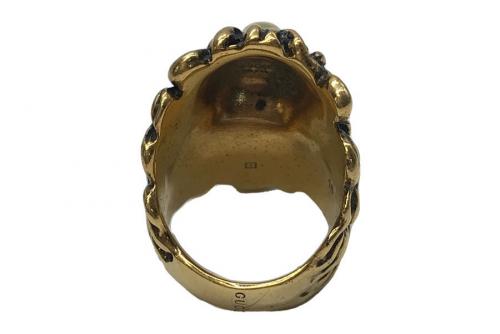 クリスタル付ライオンヘッドリング　指輪　モチーフリングのトレファクスタイル調布店