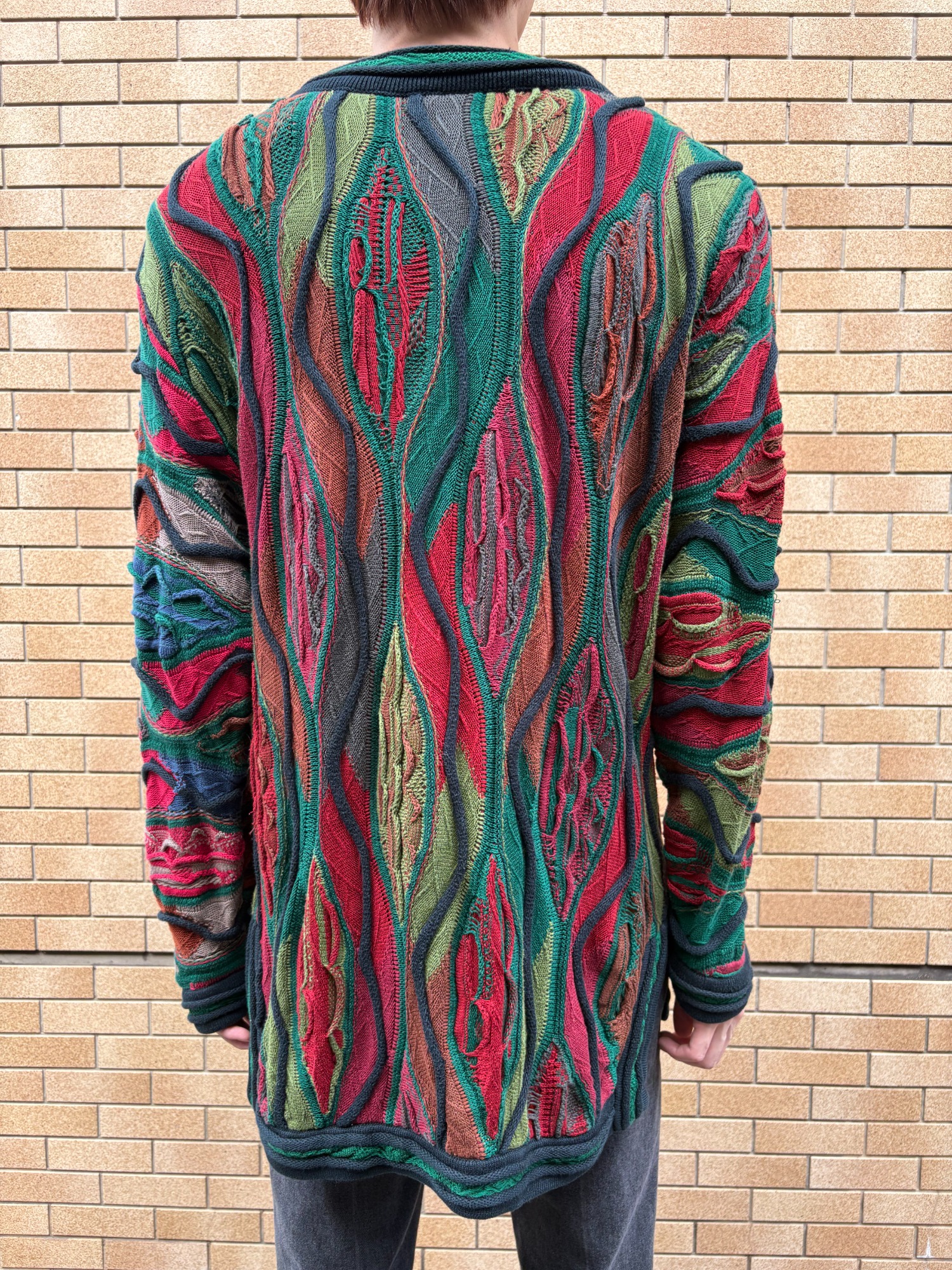 coogi 3Dニット 最終価格‼️ COOGI クージー 3Dニット 立体編み セーター ブルー sizeS 瑞穂