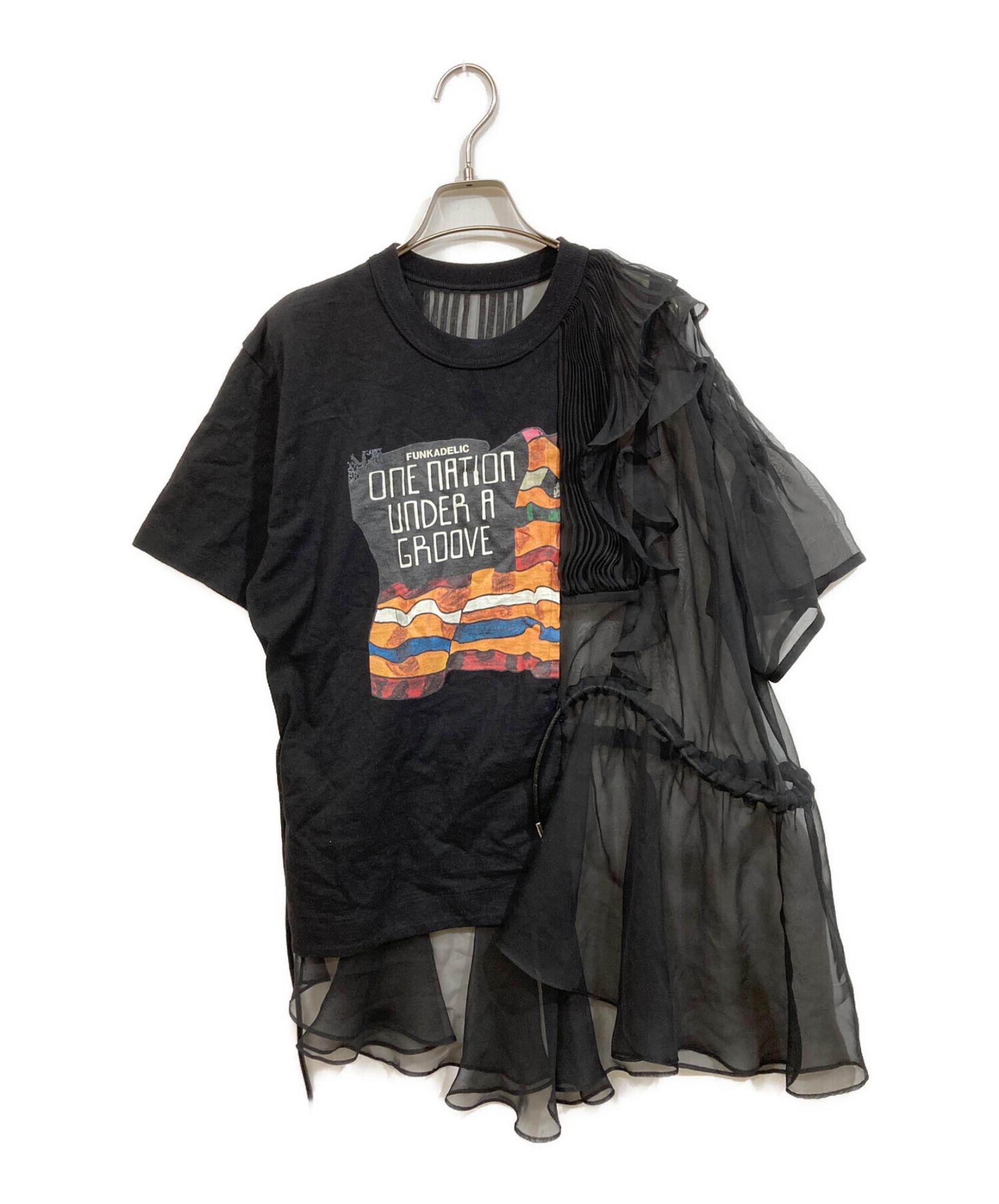 sacai サカイ 21SS ドッキングシフォン プリントTシャツ sacai - sacai サカイ 21SS ドッキングシフォン プリントTシャツの通販