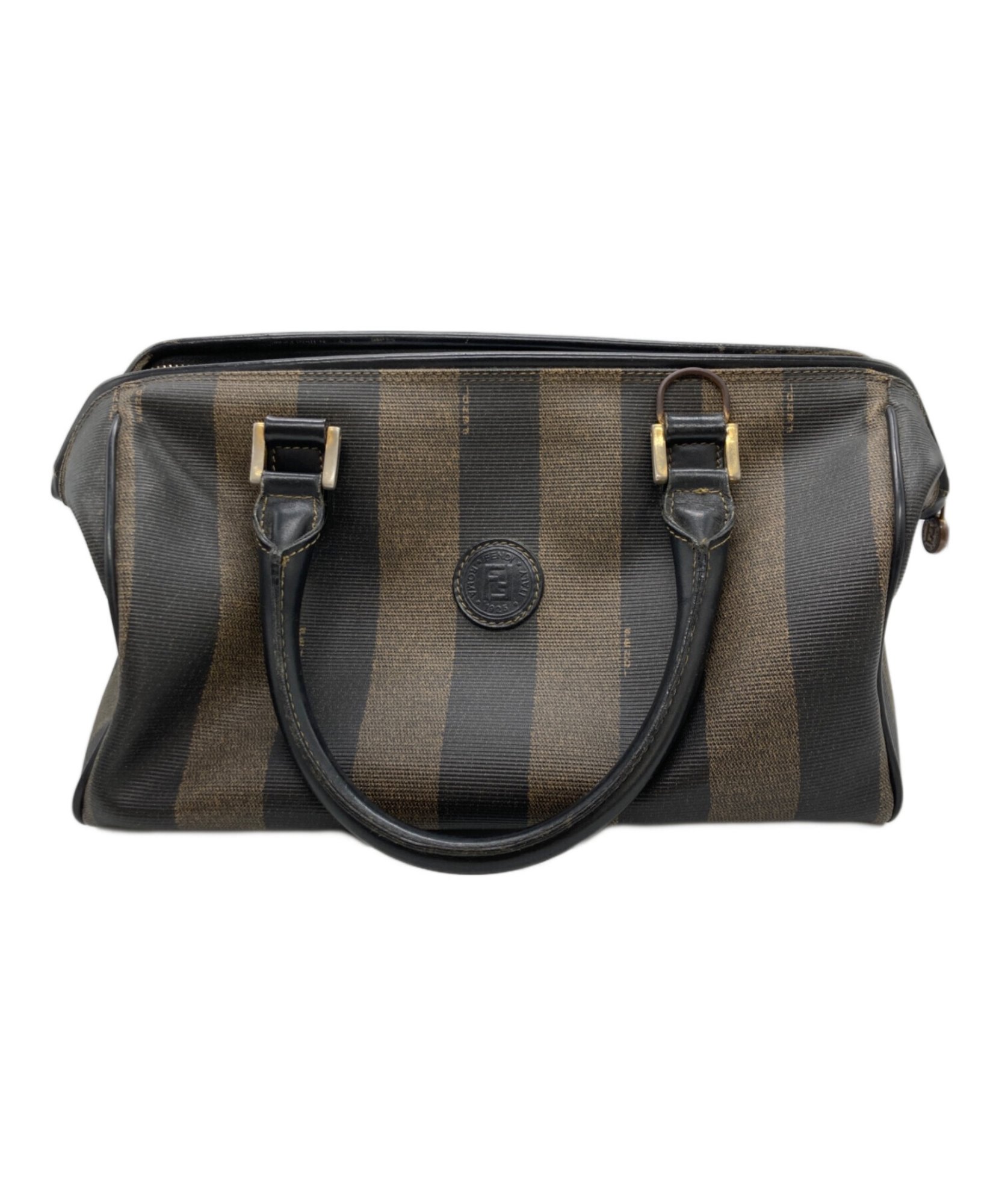 FENDI ペカン柄 ハンドバッグ ミニボストン FENDI / フェンディ】シックなレトロ感が目を惹くペカン柄ミニボストン