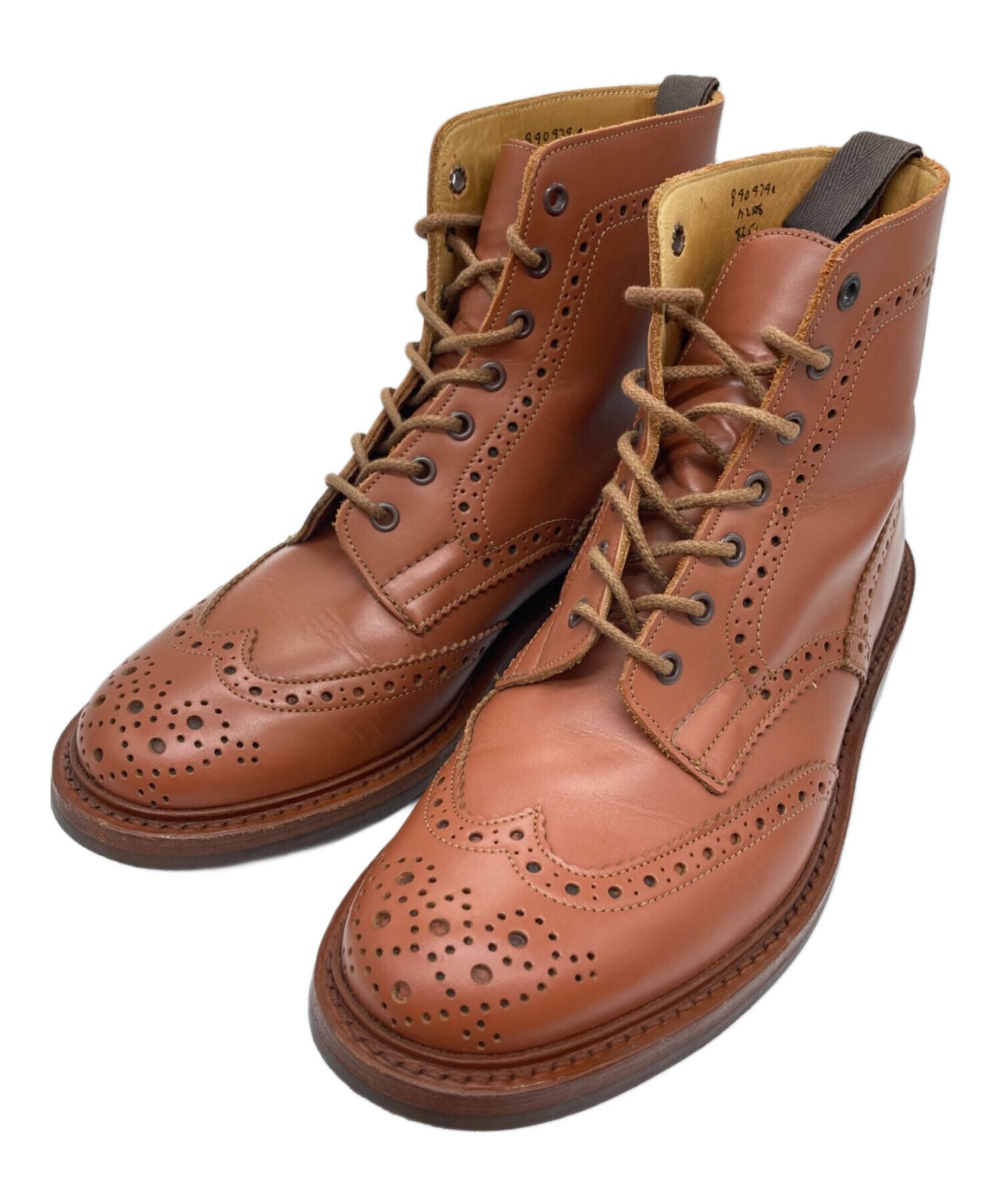 Tricker’s トリッカーズ ウィングチップブーツ UK5.5 茶 トリッカーズ Tricker's ブーツ ウィングチップ Trickers - 【人気