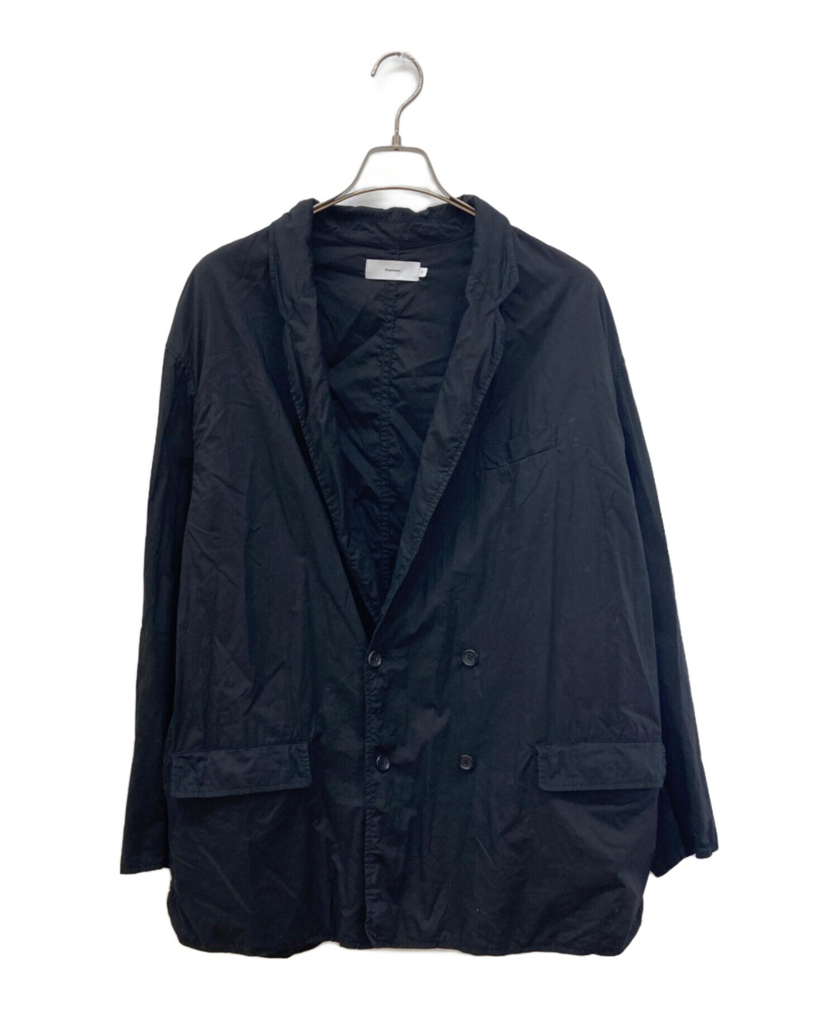 Graphpaper Garment Dyed ダブルジャケット ブラック Graphpaper/グラフペーパー】空気感を纏う一着。Garment Dyed ダブル
