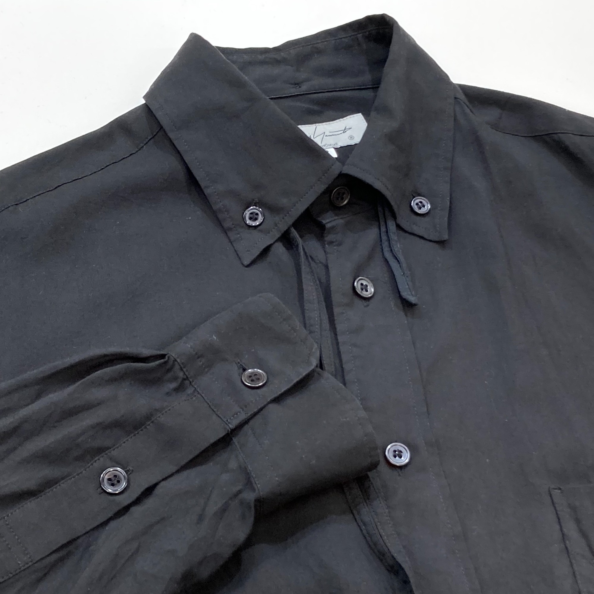 Yohji Yamamoto pour homme】台衿 ループ付シャツ[2023.06.25発行