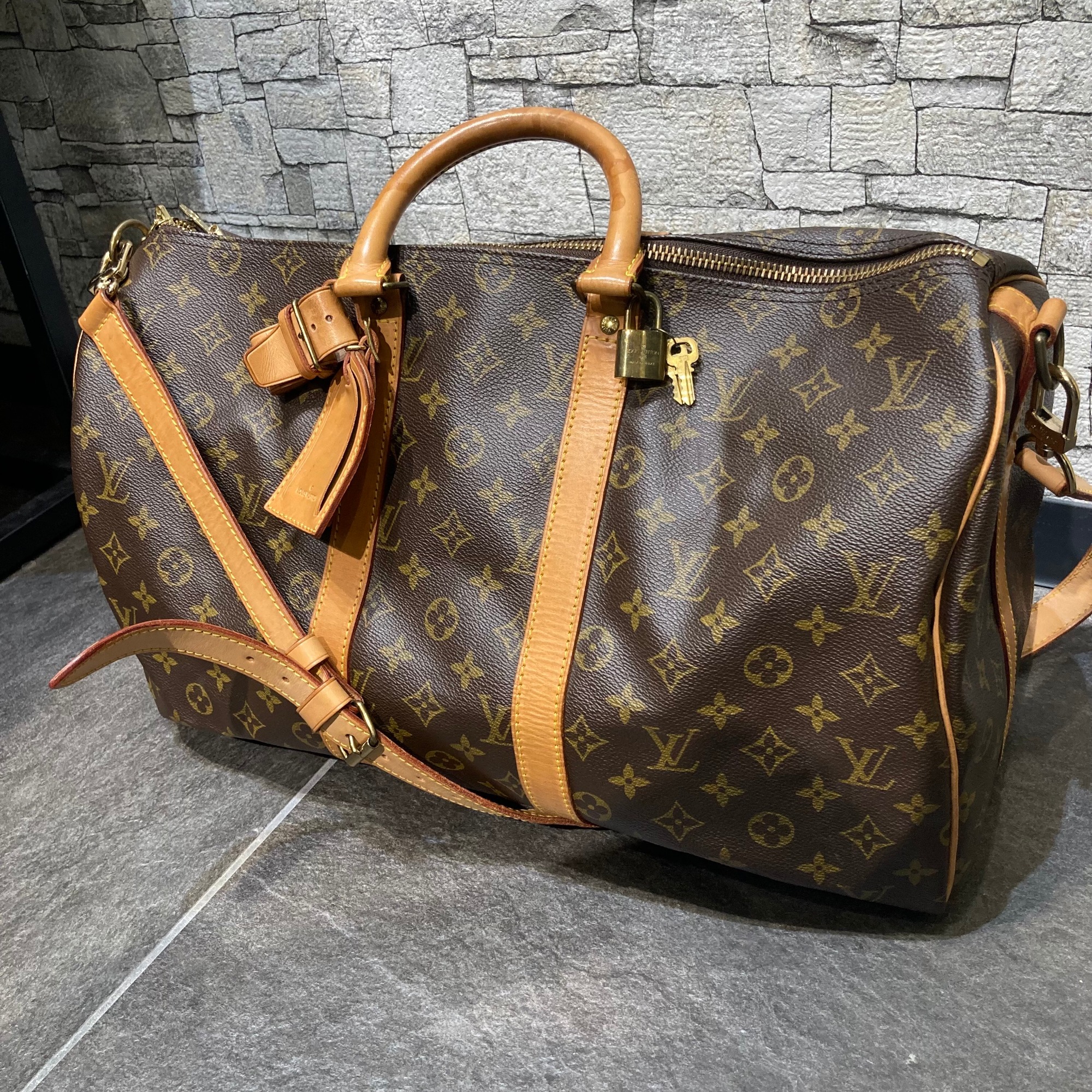 Louis Vuitton キーポルバンドリエール 45 ボストンバック 安心国内】Louis Vuitton キーポル バンドリエール 45 (Louis Vuitton