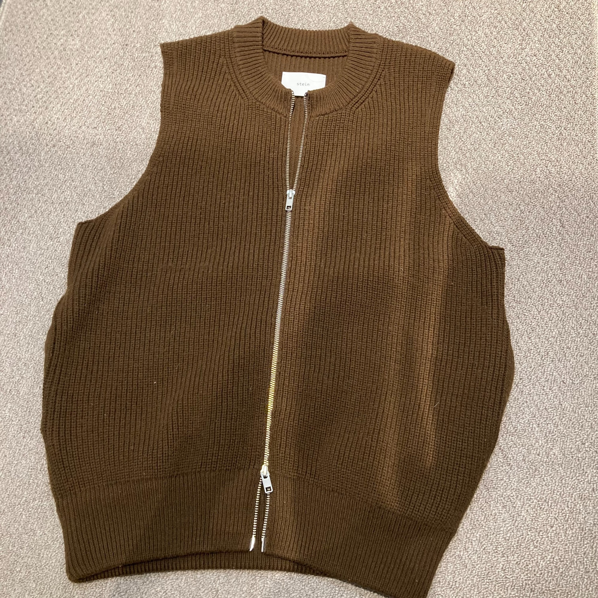Oversized Drivers Knit Zip Vest stein stein(シュタイン)/OVERSIZED