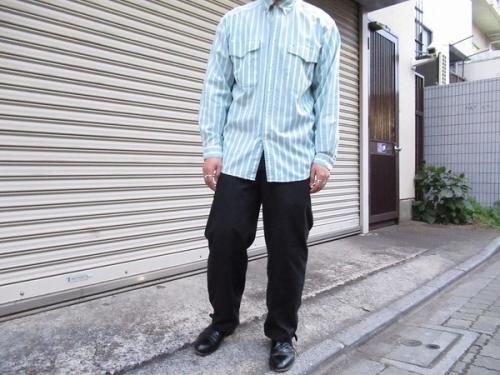 古着ストライプシャツのメンズ