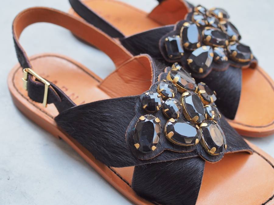 MARNI(マルニ)ポニースキンガラスサンダル買取致しました。大阪・難波