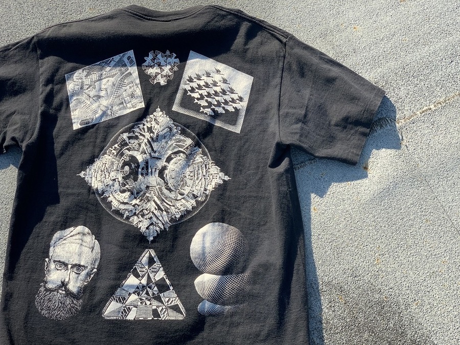 M.C.Escher/エッシャー年代だまし絵Tシャツ、激レア品が二点入荷