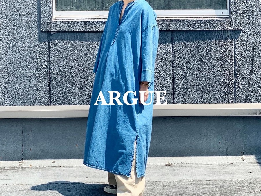 argue denim caftan dress