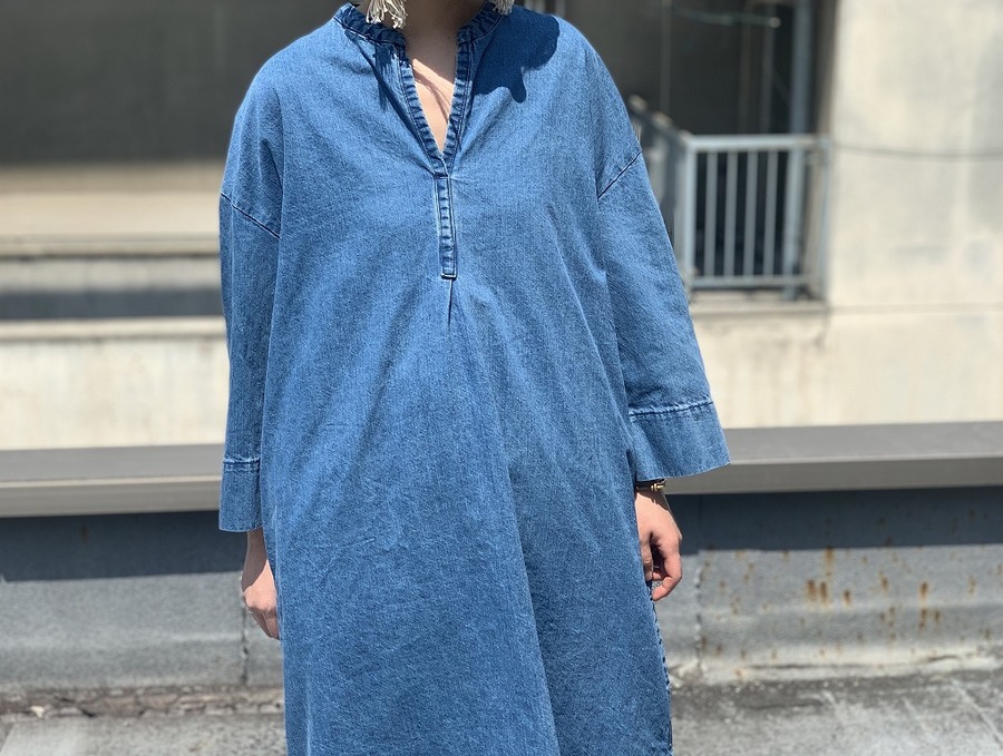 argue denim caftan dress