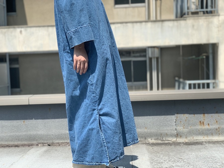 argue denim caftan dress