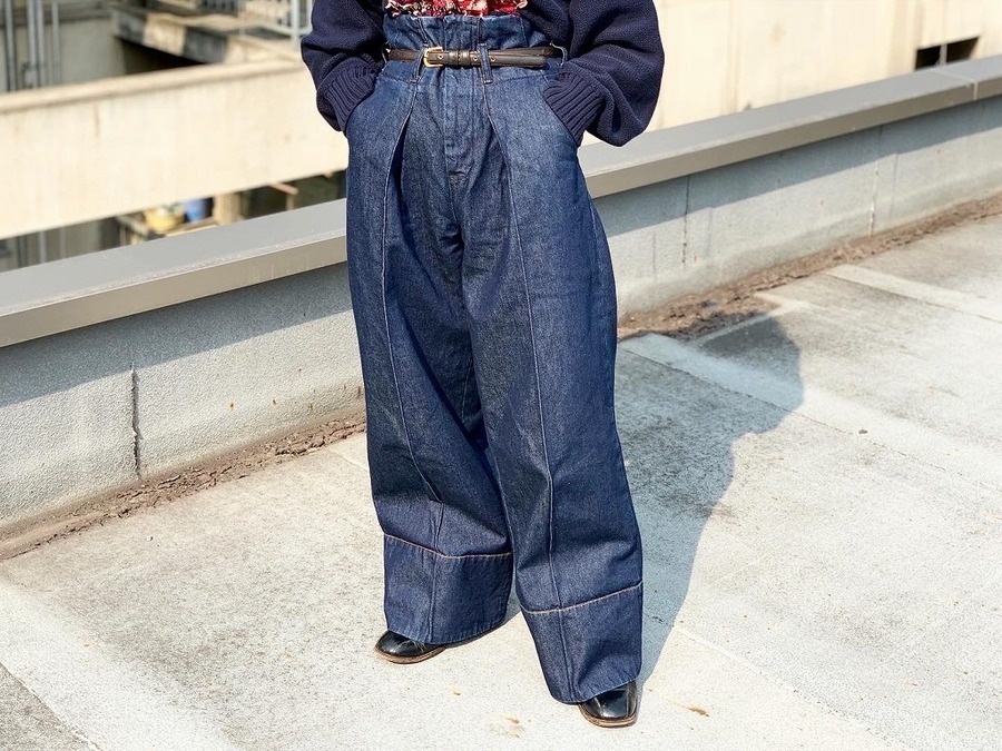 parigot /パリゴ】ハイウエストワイドデニムパンツが入荷しました