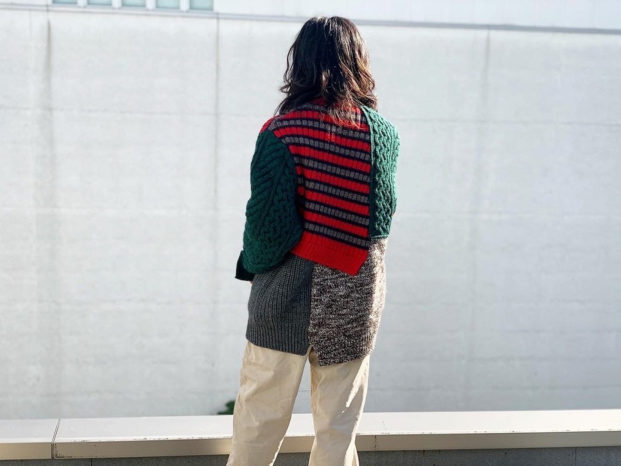 KOLOR/カラー】19AW・再構築カーディガン・ベルテッドトレンチコート