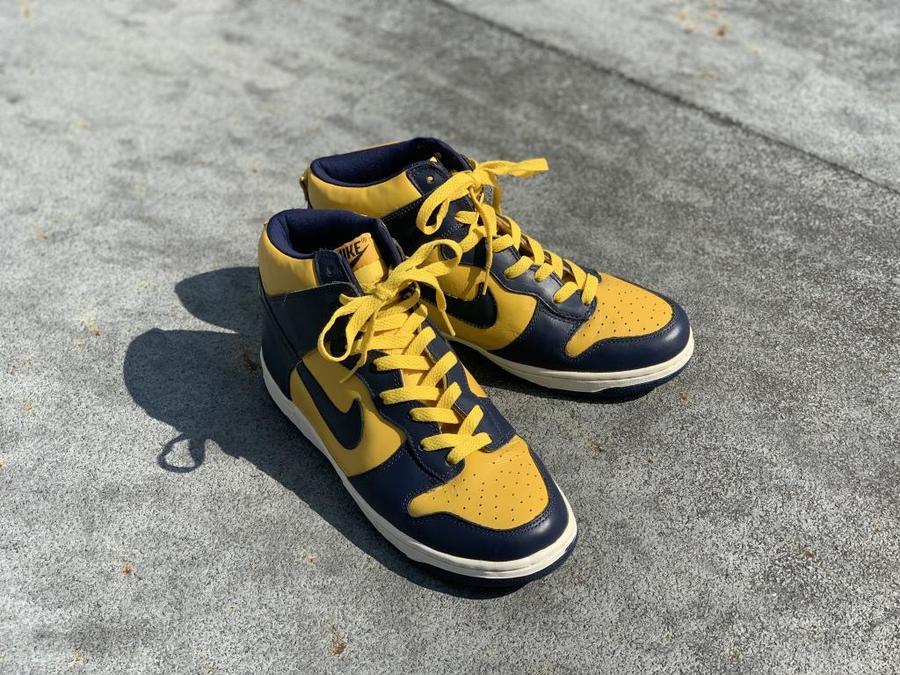 【NIKE/ナイキ】DUNK HIGH LE・98年製/99年リリース初期復刻・MICHIGAN/ミシガン・箱付き状態良好で買取入荷