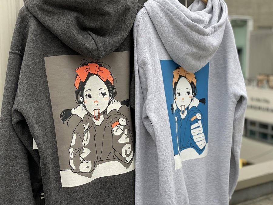 OVER PRINT/オーバープリント】SNS話題沸騰ブランド、即完売品・古塔つみイラストのパーカー/POP ART  HOODIEが買取入荷しました。[2021.04.08発行]｜トレファクスタイルアメリカ村店｜洋服・古着の買取と販売の専