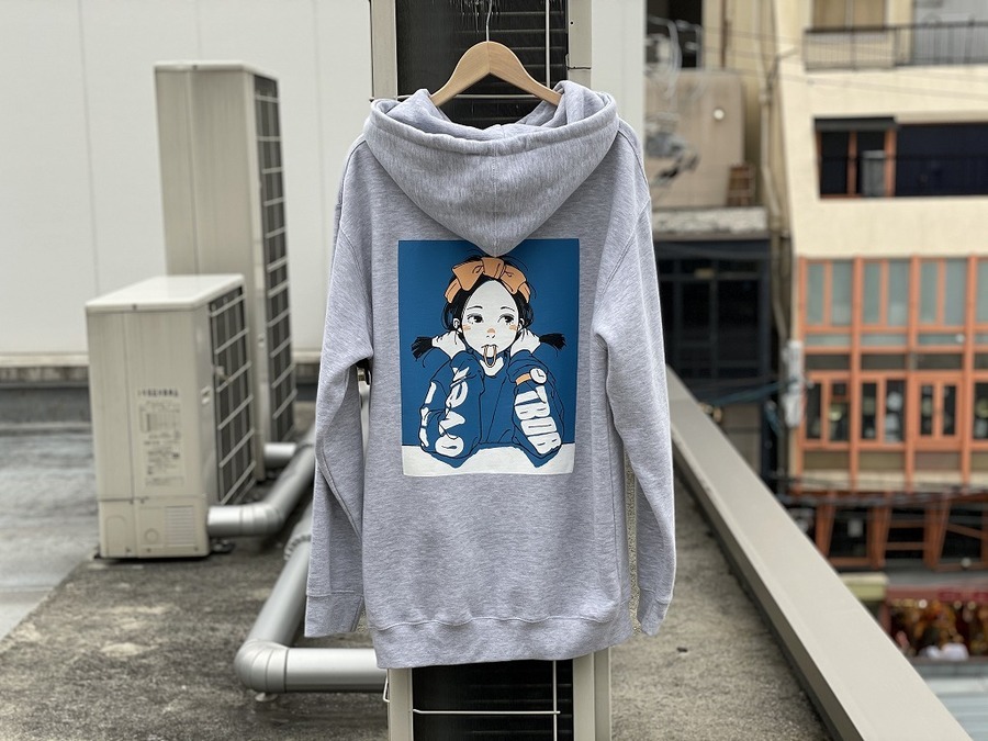 古塔つみ over print pop art hoodie パーカーフード - パーカー