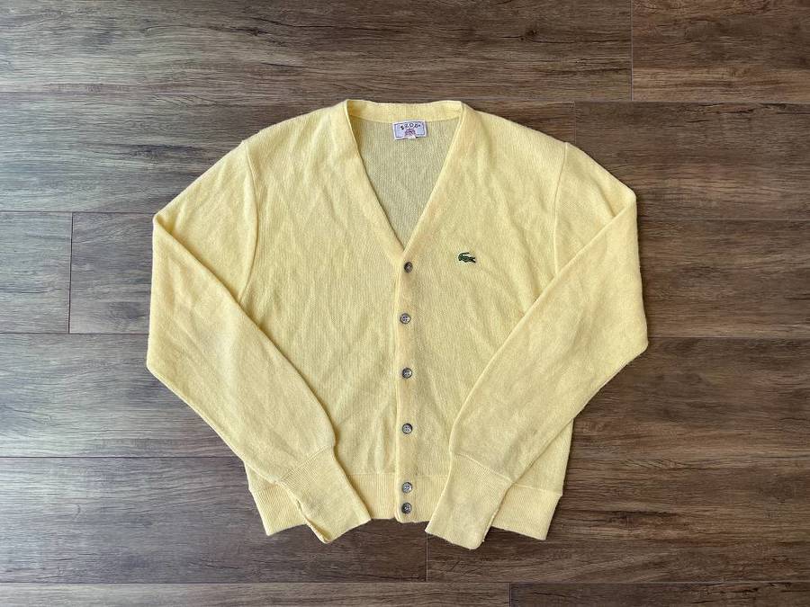 IZOD LACOSTE イエローカーディガン XL
