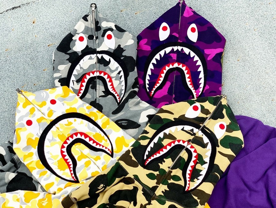 シャークパーカー bape