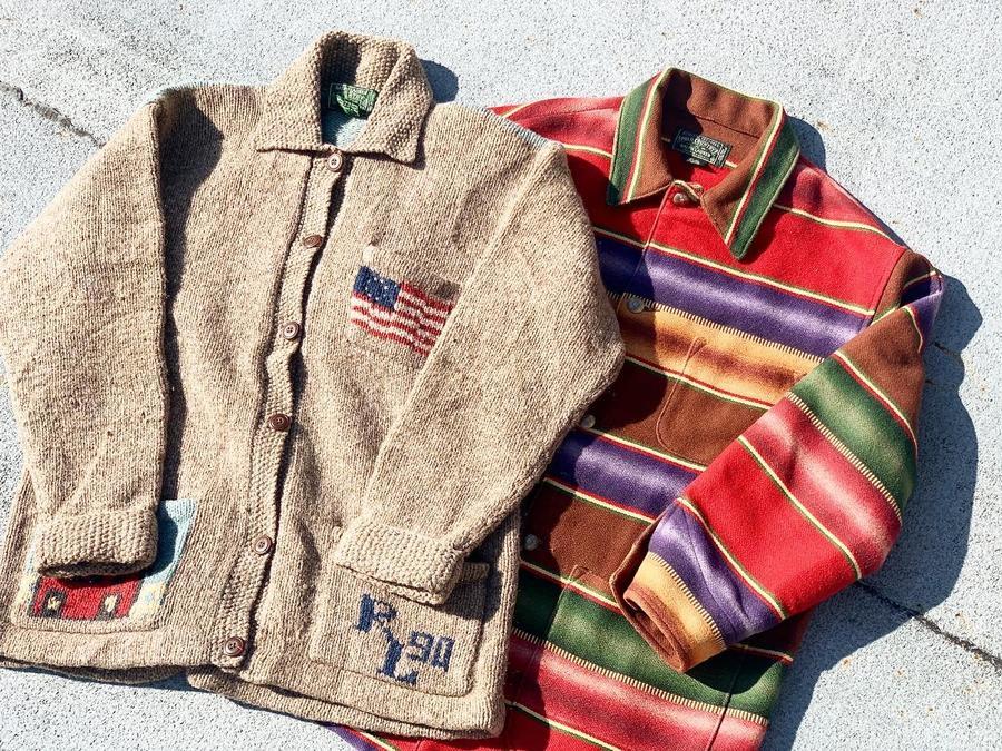 ラルフローレン 89〜92年ポロカントリー ネイティブ ラグジャケット EXCELLENT USED) POLO COUNTRY ポロカントリー ネイティブラグ