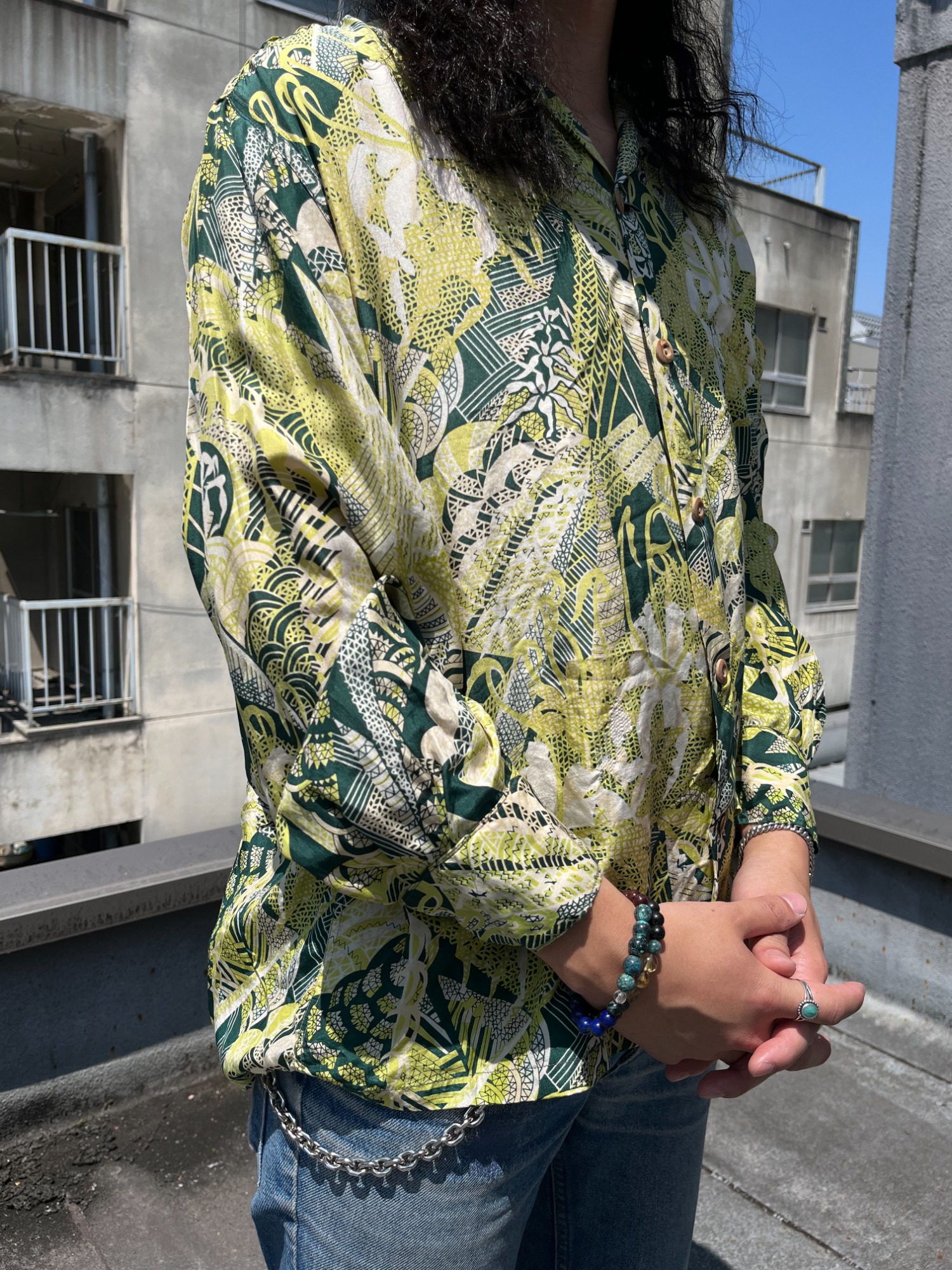 40‘s 50‘s ビンテージ アロハシャツ USA製 KALAHEO ハイビスカス柄 レーヨン 半袖 アロハ シャツ