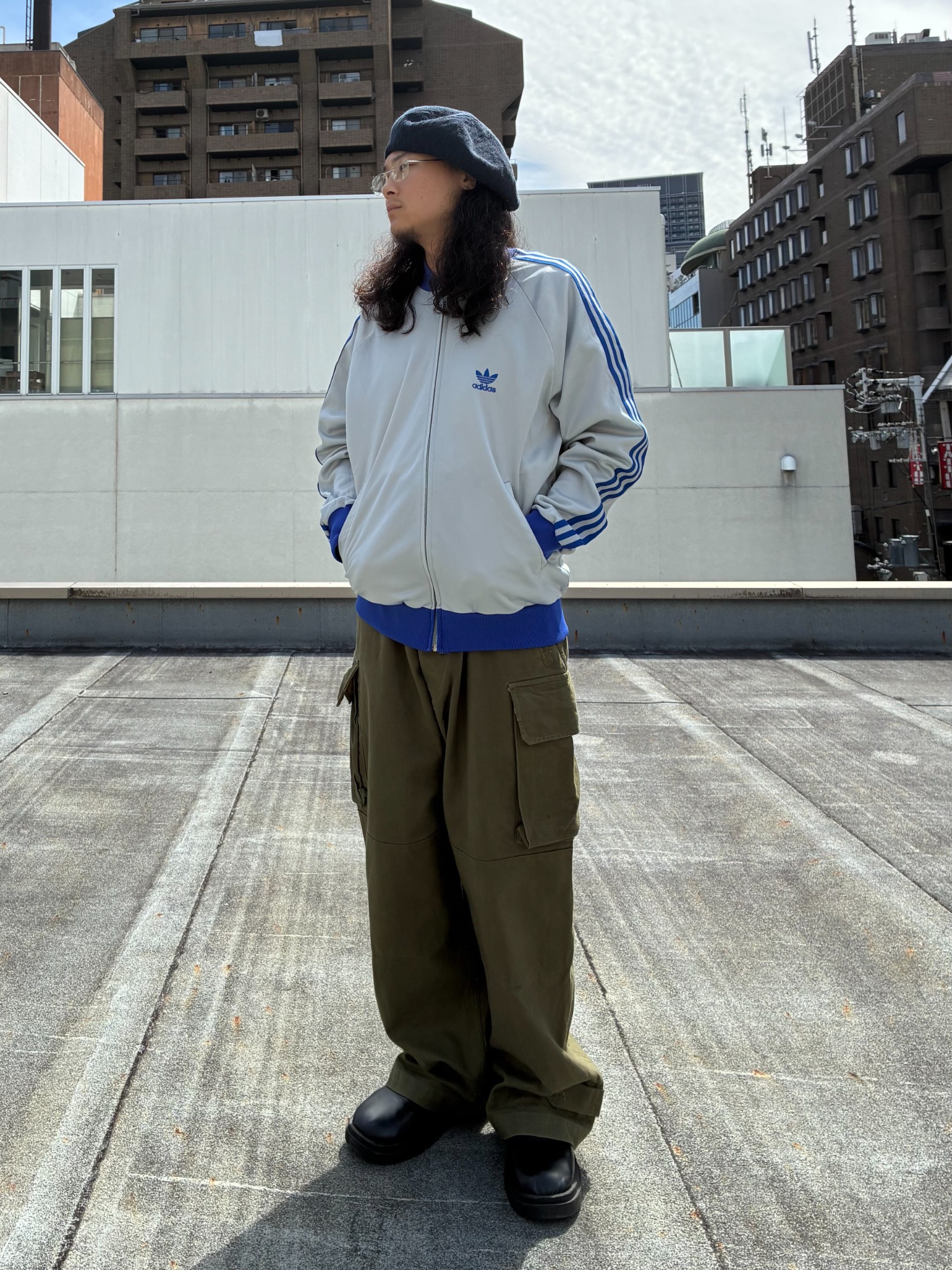 ウェア adidas70s atp USA製 70s adidas ATP Track Jacket & Pants 紺 XL アディダス
