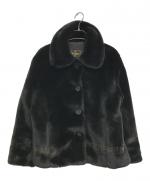 FENDI ポケットファー　ジレ　ブラック38 1回着用！ FENDI JEANS / フェンディ ジーンズ】ロゴラインエコファージャケット