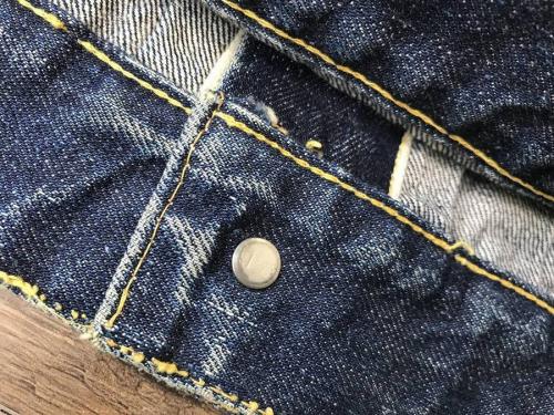 70s ヴィンテージ デニムジャケット ブランケット 濃紺 古着 70s Sears Work Leisure 濃紺 デニム ブランケット ジップ