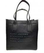 美品 マークジェイコブス レザー トートバッグ タグトート ロゴ型押し ブラック インポートブランドアイテム【MARC JACOBS / マークジェイコブス