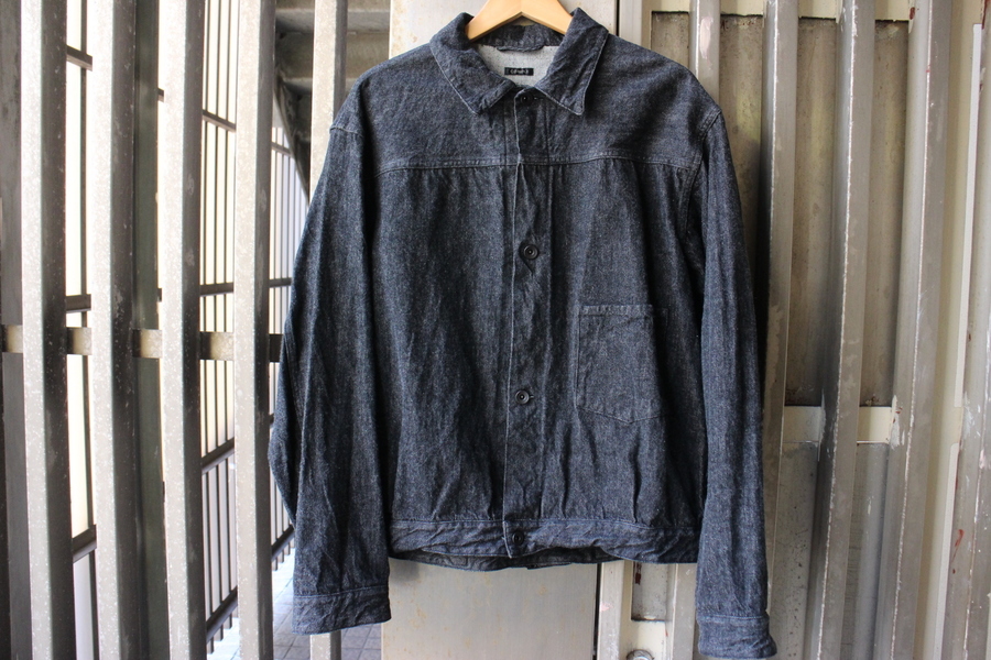 COMOLI denim jacket black ecru size3
