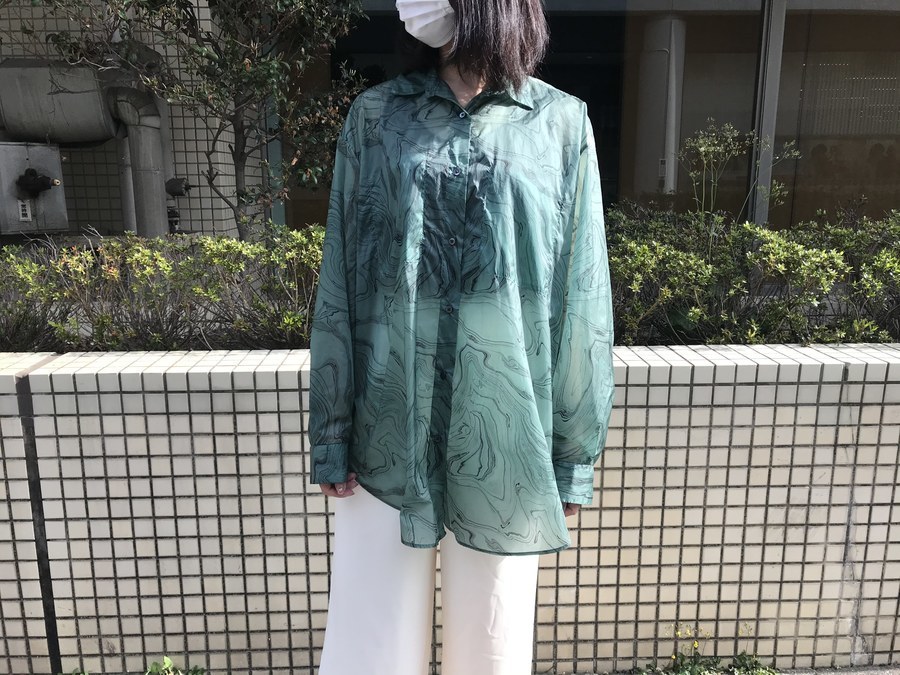 ロク ビューティーアンドユース SUKE MARBLE PRINT SHIRT