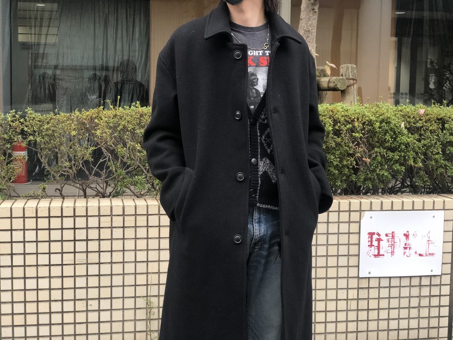 LOWNN NOVE COAT チェスターコート　黒　50 LOWNN NOVE COAT チェスターコート黒50