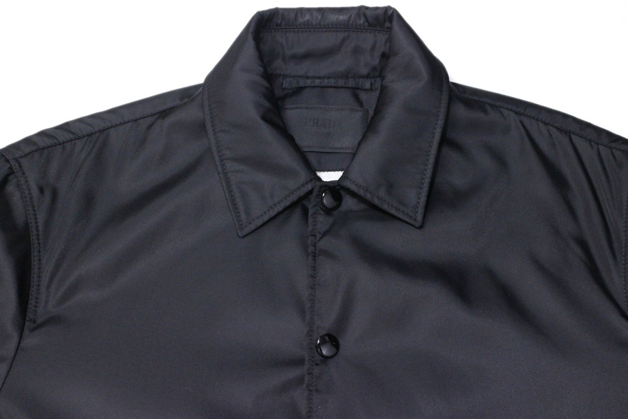 プラダ PRADA 本物 ナッパレザー 新作 コーチジャケット シャツ XL プラダ PRADA 本物 ナッパレザー 新作 コーチジャケット シャツ XL