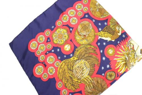 大判スカーフ　カレ90のLE ROY SOLEIL 太陽神