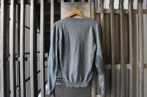 メゾン マルタン マルジェラのレザーエルボーパッチカーディガン