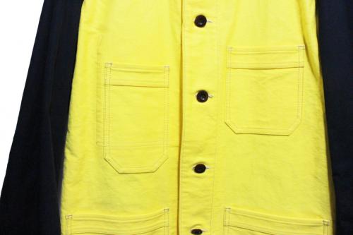 配色コットンギャバワークコート