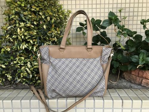 セリーヌのチェックトートバッグ