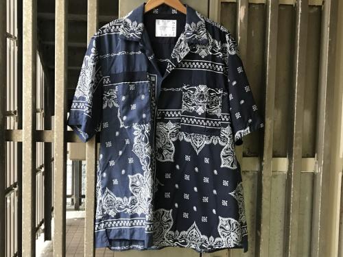 サカイのアシンメトリーバンダナシャツ