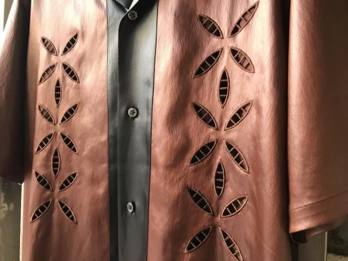 FAKE LEATHER H/S SHIRTのメンズ