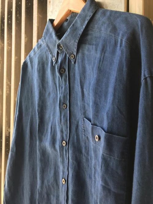 リネンBDシャツのメンズ