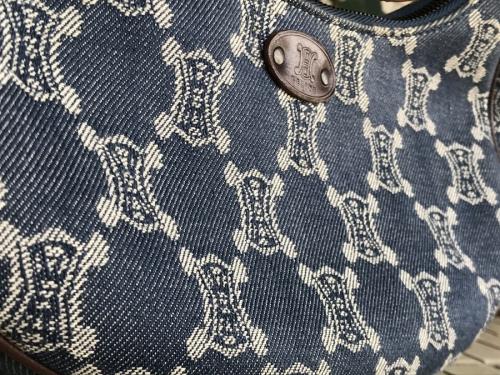 マカダム柄デニムハンドバッグのレディース