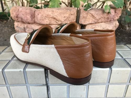 キャンバスホースビットローファーのメンズ