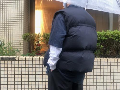 別注マグネットダウンベストのメンズ