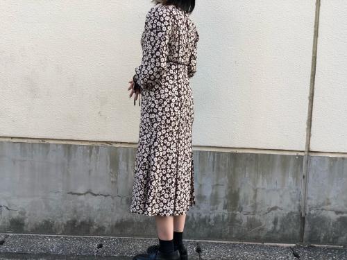 Floral Print Lace Trimmed Dressのレディース