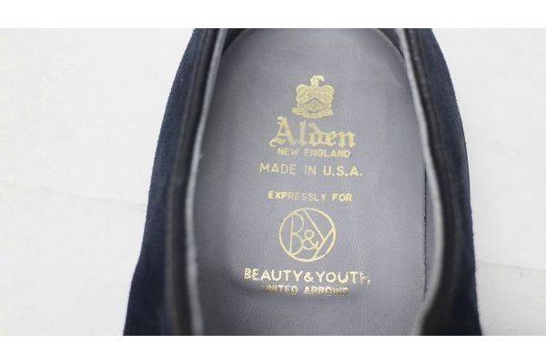 春仕様のネイビーALDEN（オールデン）・・・B&Y別注プレーントゥ