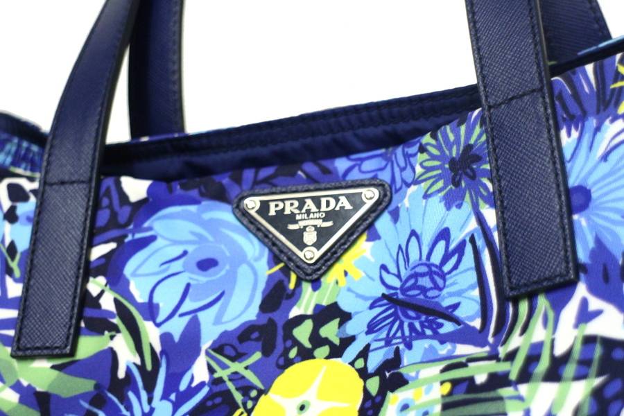 prada アロハ柄 ナイロン トートバッグ