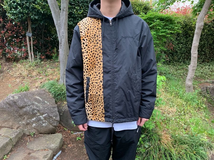 シュプリーム Cheetah Hooded Station Jacket L