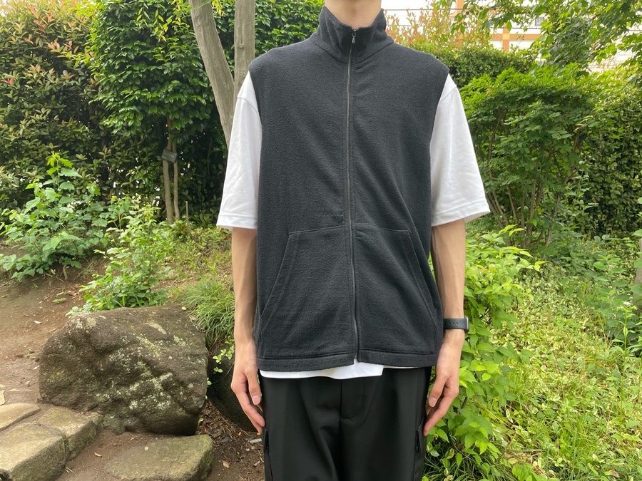 COMOLI】21AW シルクフリースベスト NAVY/3-